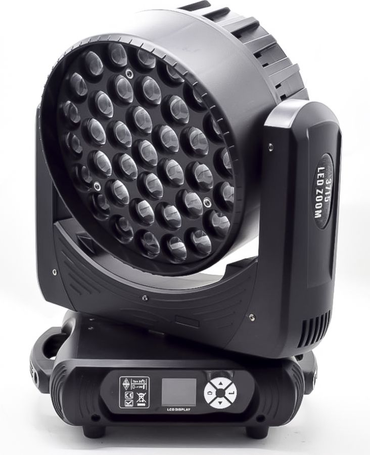 37x15w ZOOM Wash - Световой прибор полного вращения