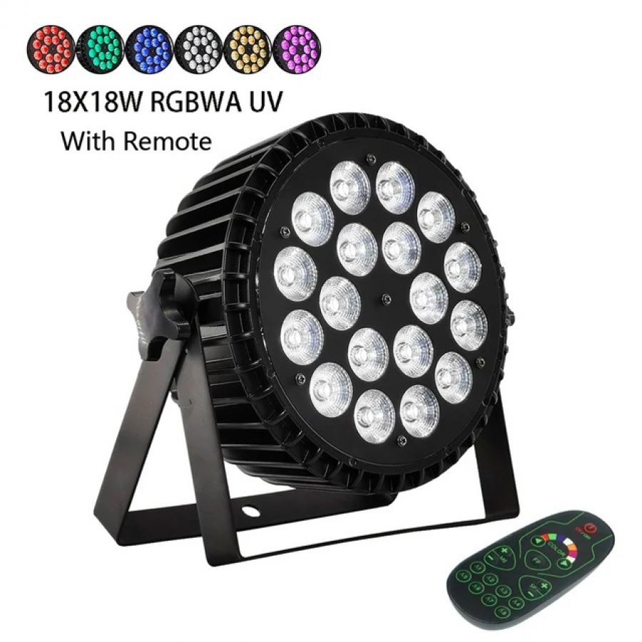LED PAR 18x18 RGBWUA- Прожектор в металлическом корпусе